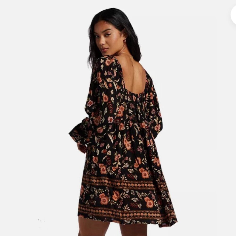 Billabong Lost Days Moon Dress Black Multi Size Small - Picture 2 of 12